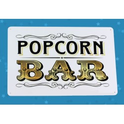 Popcorn Bar Sign, Retro Style, 10x8